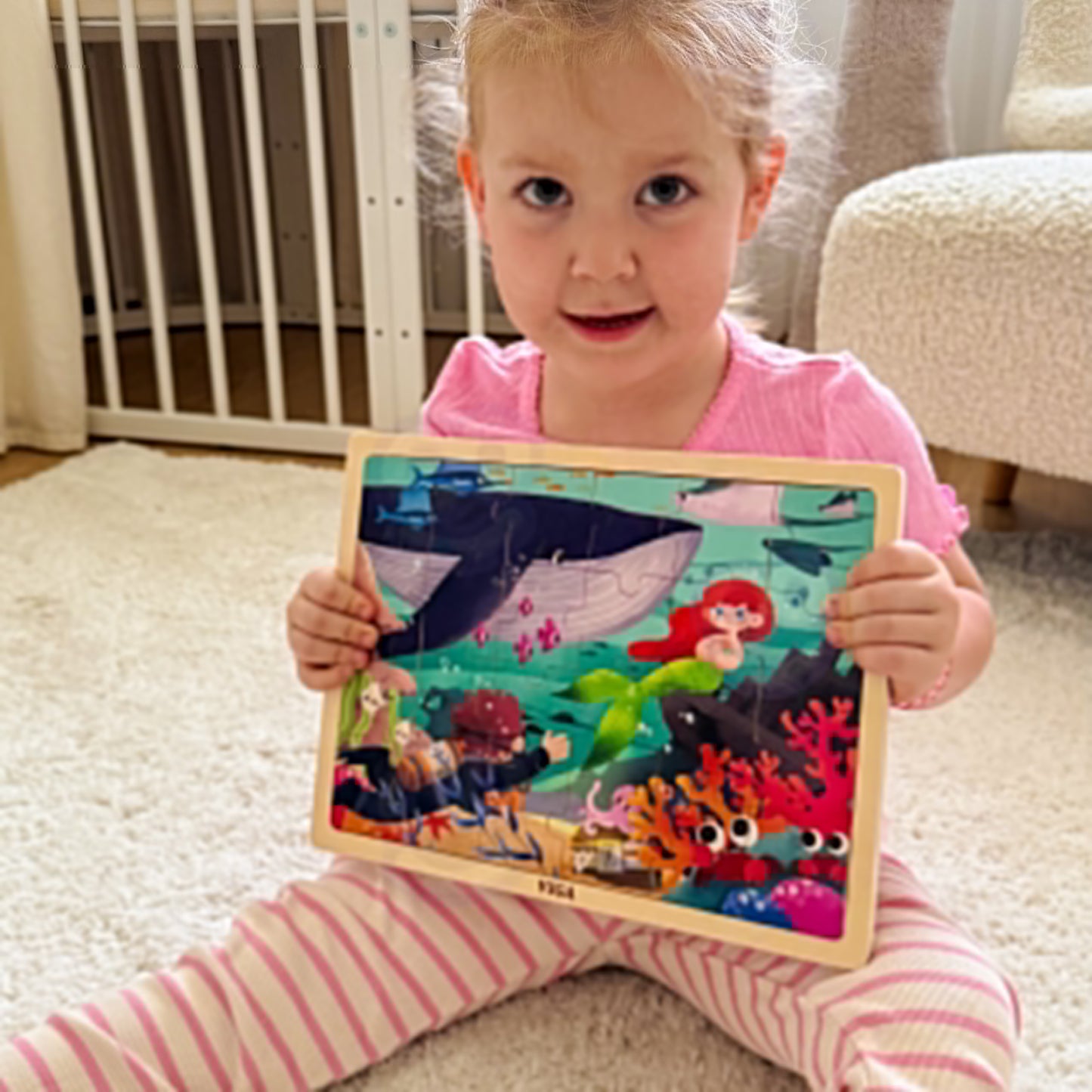 VIGA medinė 24 dalių dėlionė „Jūros paslaptys“ – vaizdas 2