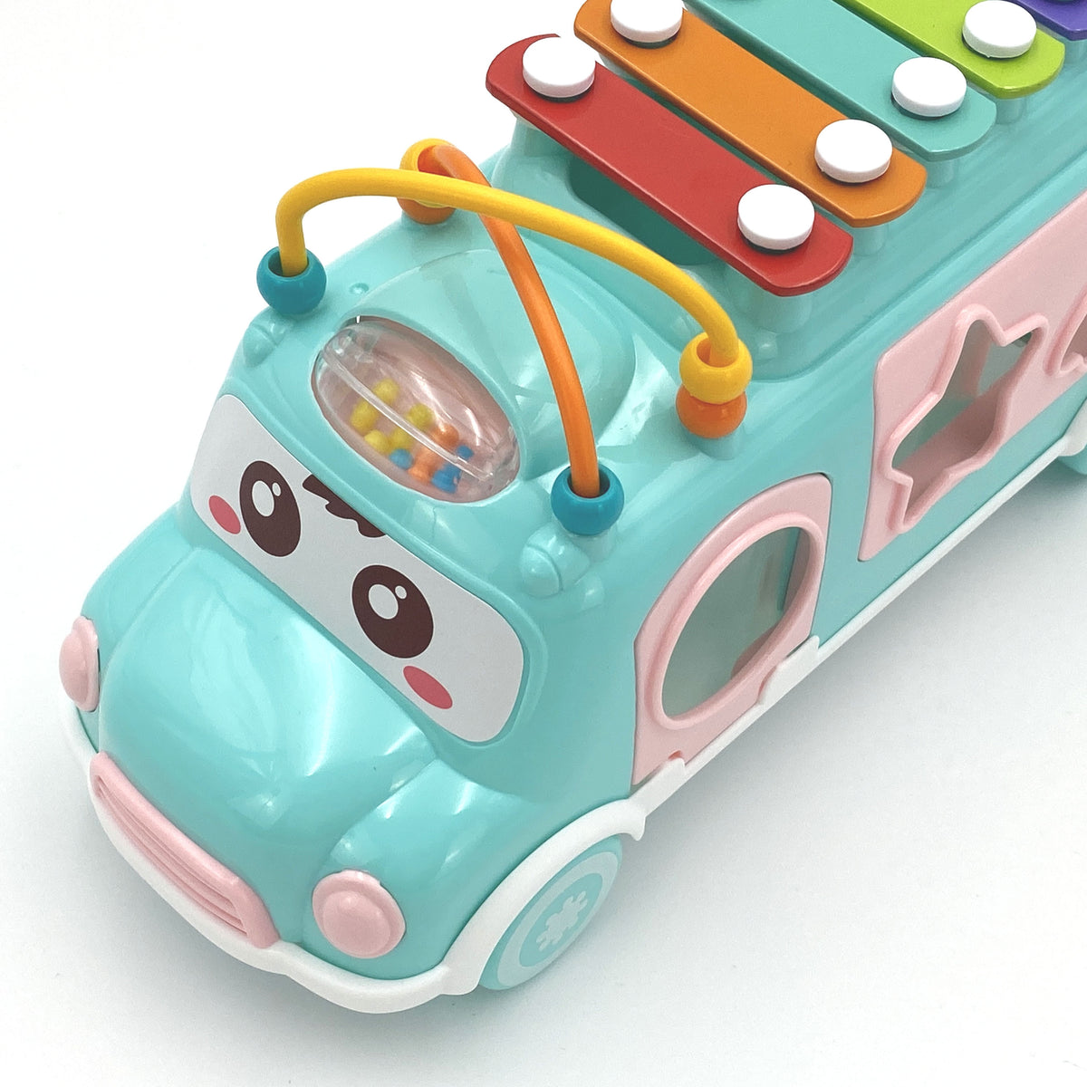 WOOPIE BABY Muzikinė mašinėlė rūšiuoklė su cimbolais, žalia