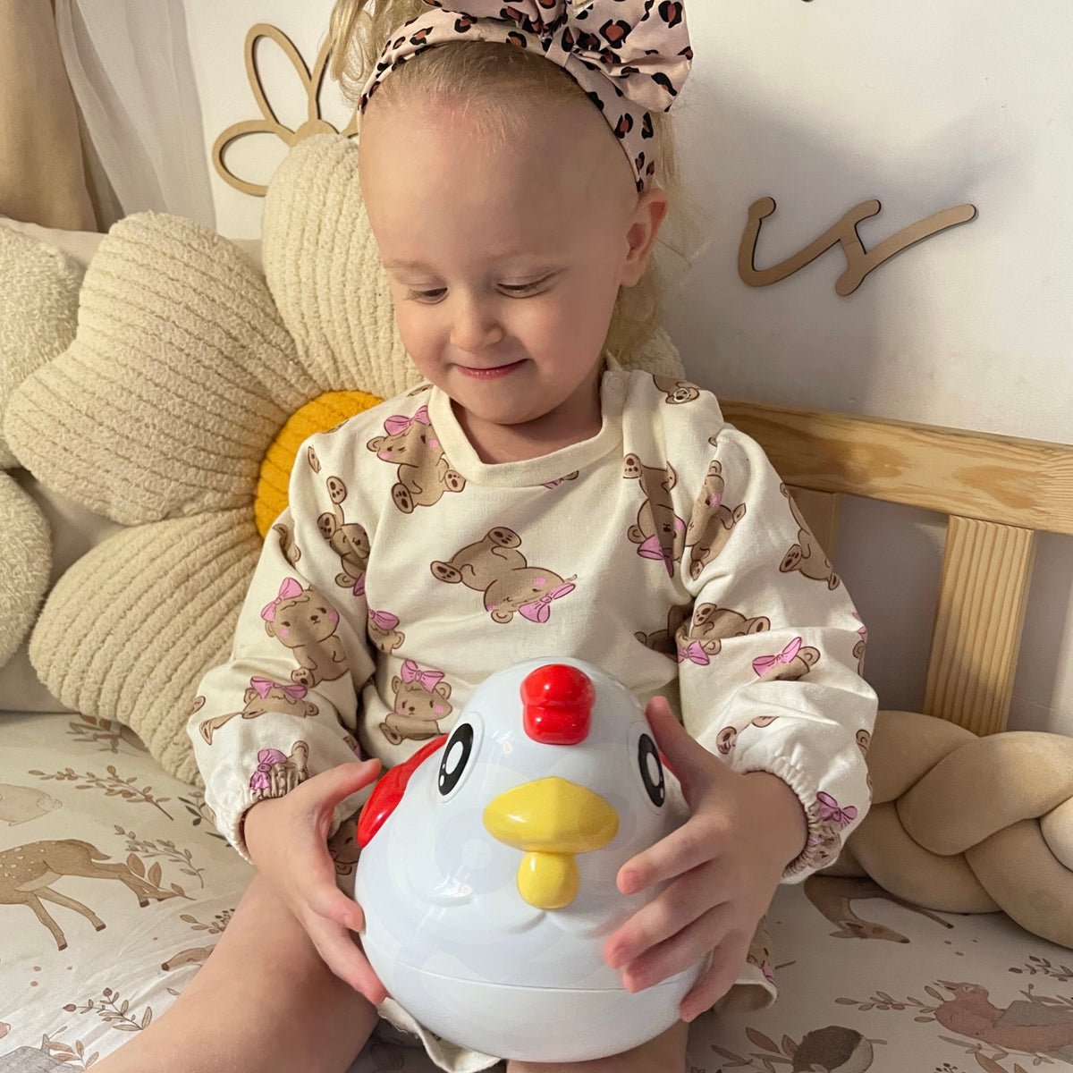 WOOPIE Montessori Rūšiuoklis Vištiukė su Kiaušiniais 12 vnt.