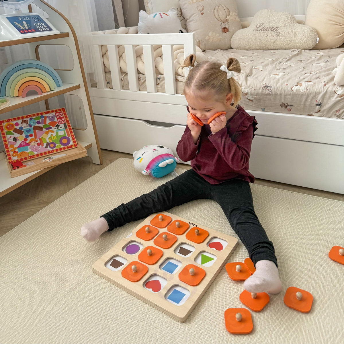 Viga Atminties žaidimas Montessori 10 kortelių vaikams