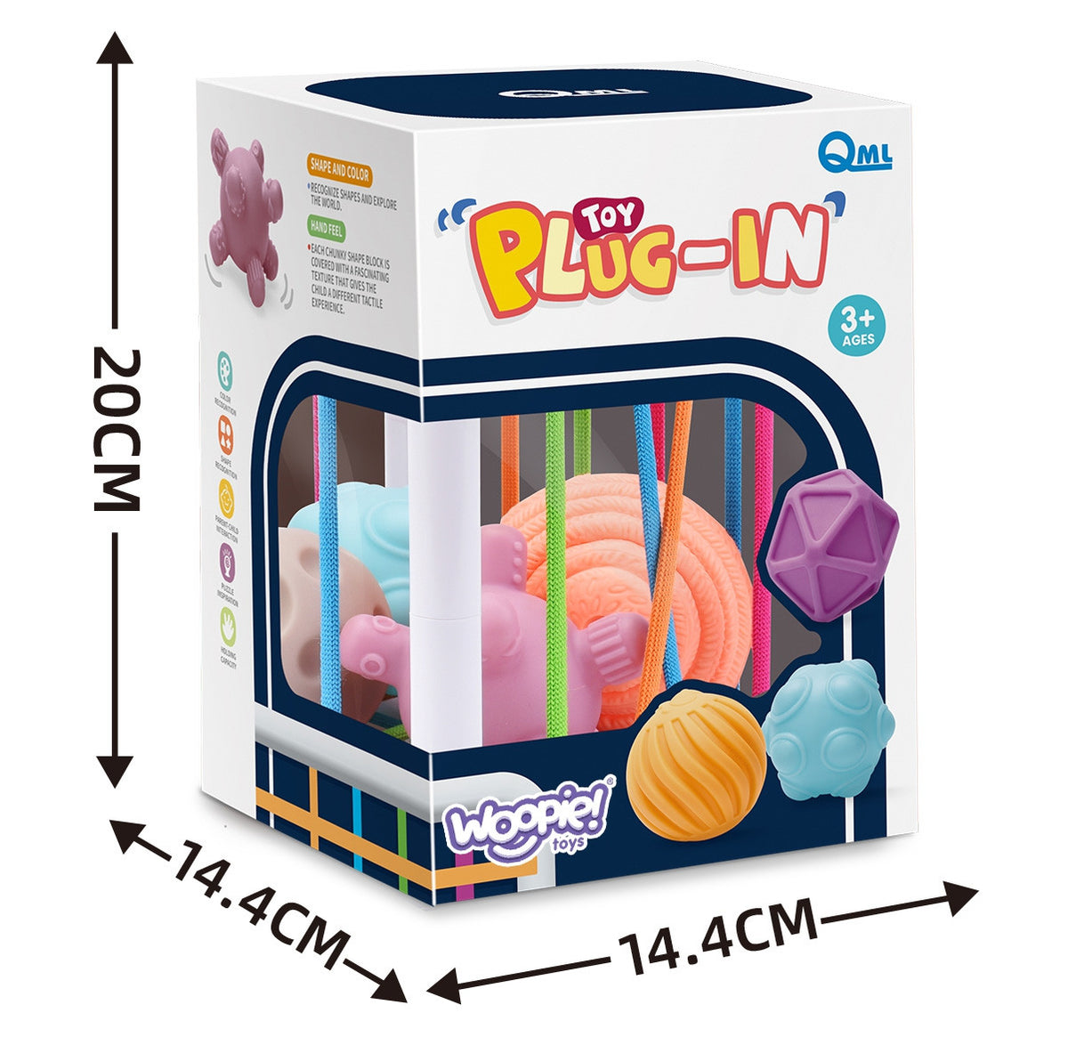 WOOPIE BABY Lankstus Sensorinis Kubas Rūšiuoklė, Formos 5 d.