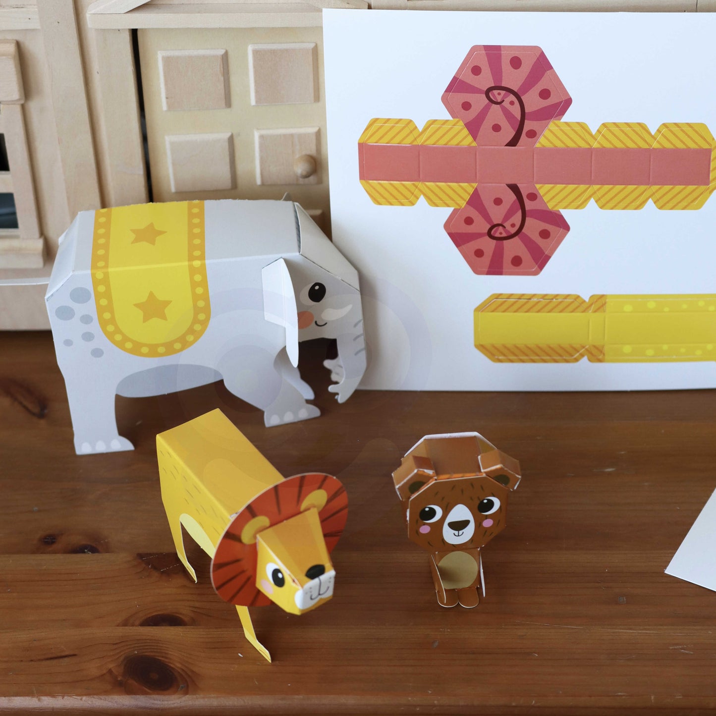 WOOPIE ART&FUN Kūrybinis rinkinys Origami 3D: 10 gyvūnėlių (Pasidaryk pats) – vaizdas 5