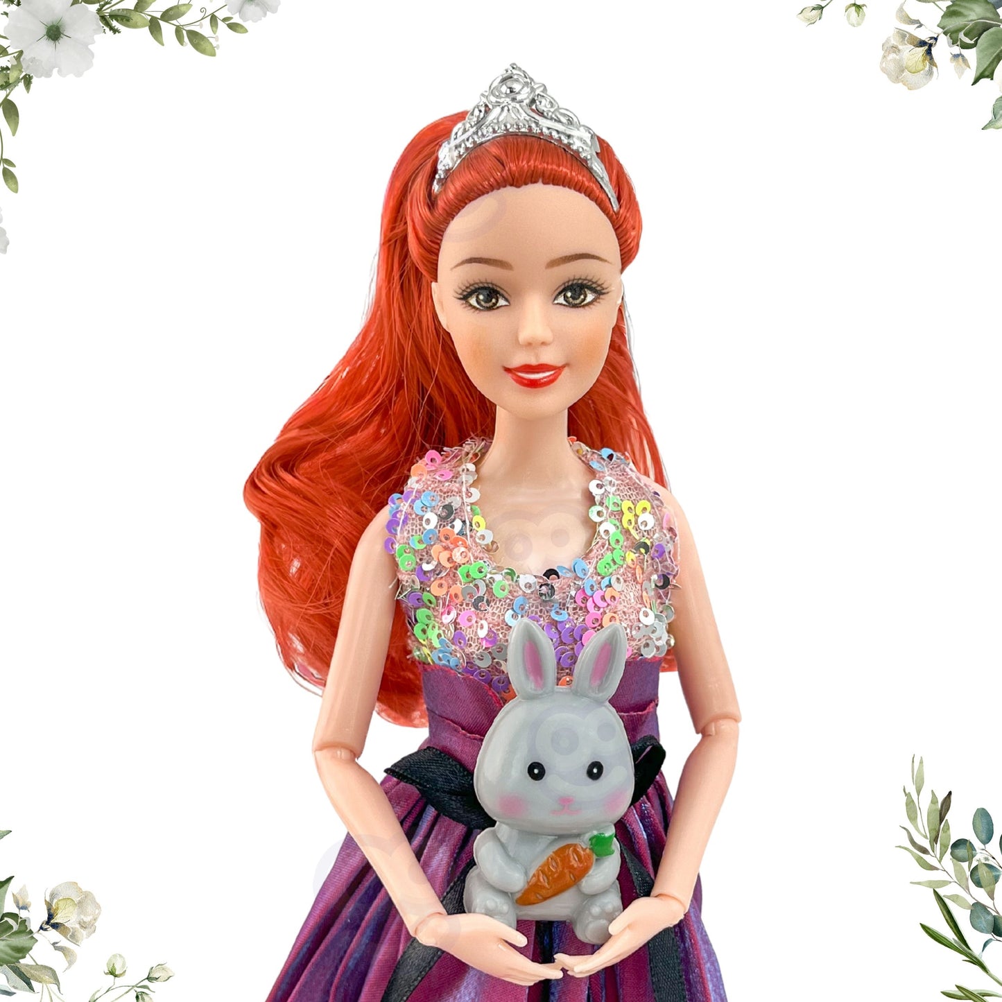 WOOPIE ROYAL Lėlė Emi Style Fashion, 32 cm – Stilinga Princesė su Rožine Suknele ir Priedais – vaizdas 2