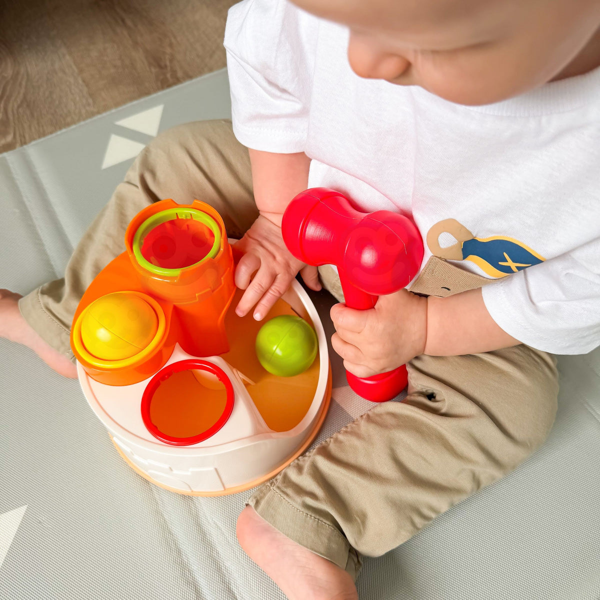 WOOPIE Baby Pilies Formos Kamuoliukų Plaktukas Lavinamasis Žaislas 12m+