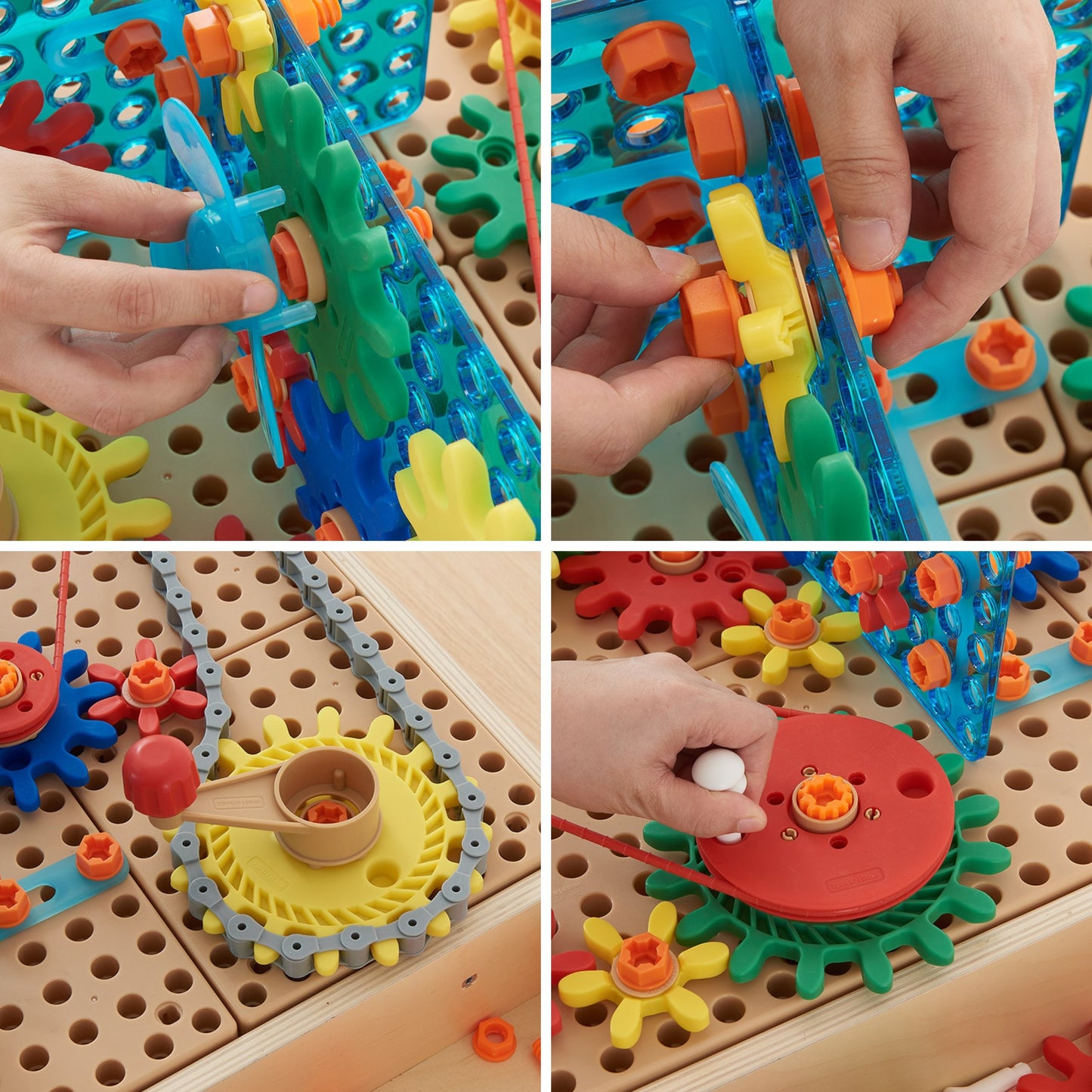 MASTERKIDZ Krumpliaračių ir pavarų rinkinys STEM sienelėms 198 vnt.