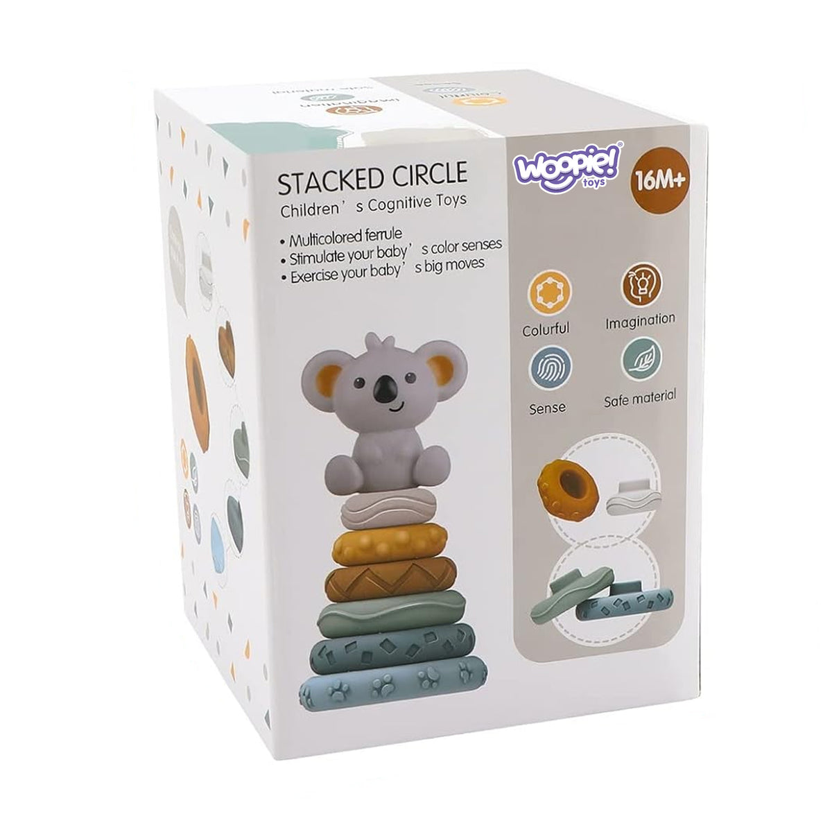 WOOPIE BABY Koala piramidė – 2in1 lavinamasis kramtukas