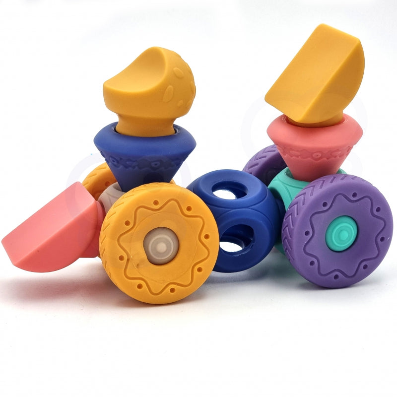 WOOPIE BABY sensoriniai konstrukciniai blogai, 13 vnt.