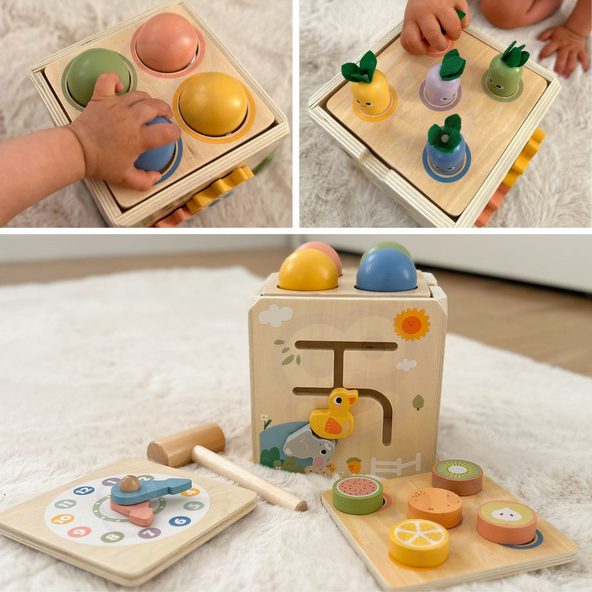 TOOKY TOY Medinis Edukacinis Kubas 5-in-1 su Priedais