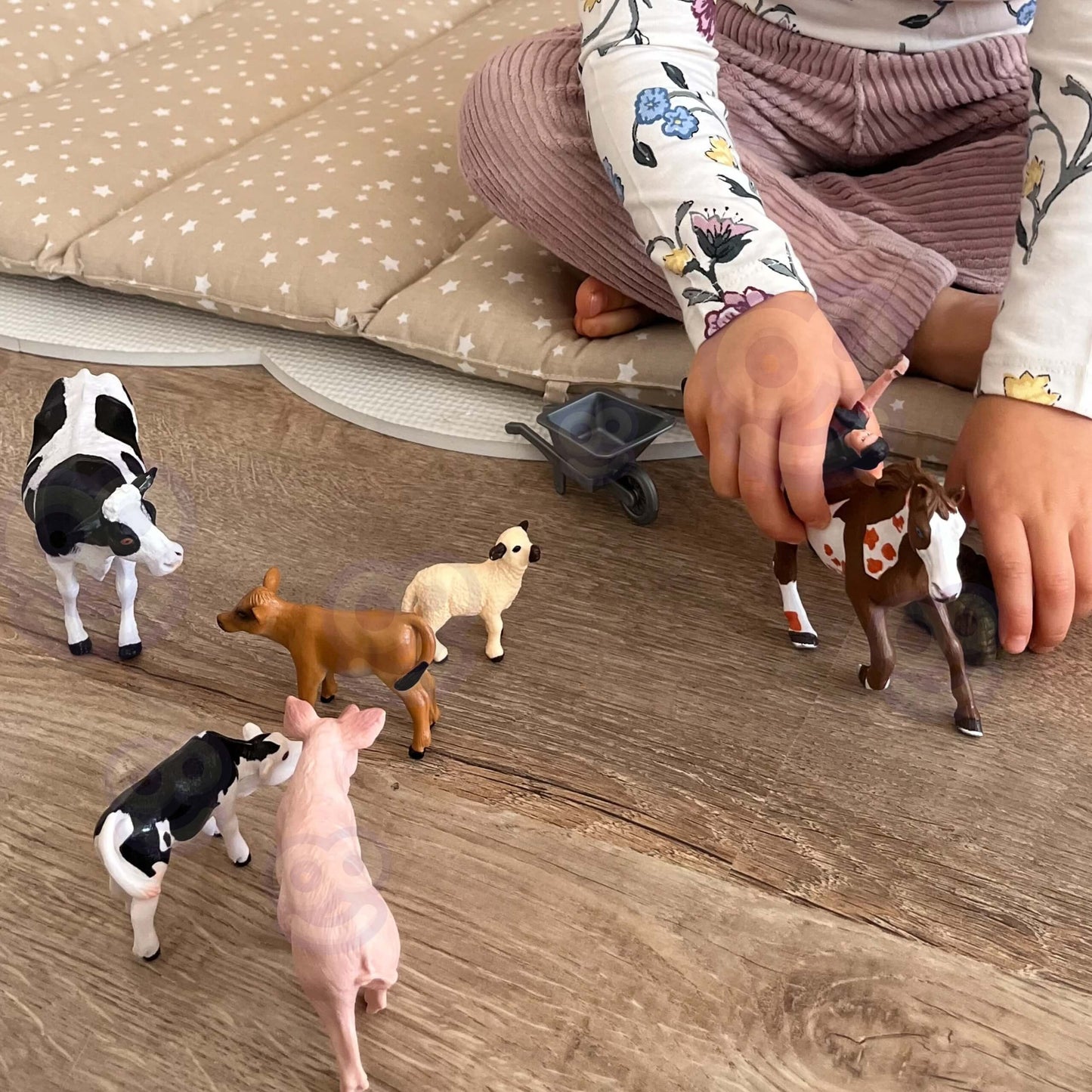 WOOPIE Happy Farm Ūkio Gyvūnų Figūrėlių Rinkinys 10 vnt.