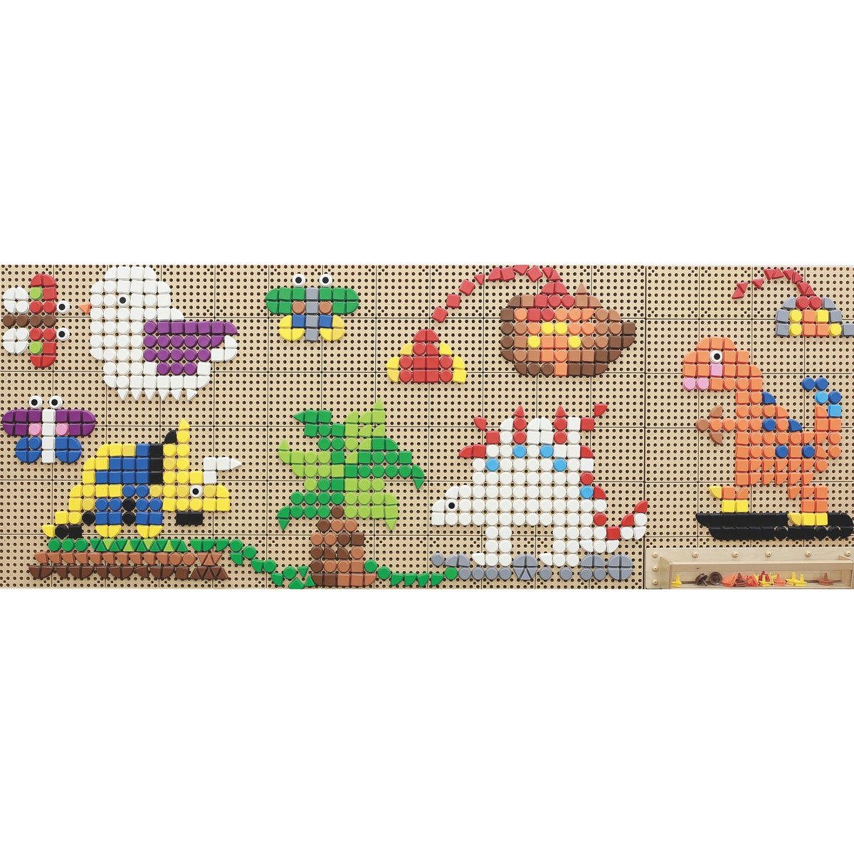 MASTERKIDZ Geometriniai elementai 8 spalvų, 256 vnt. STEM priedai