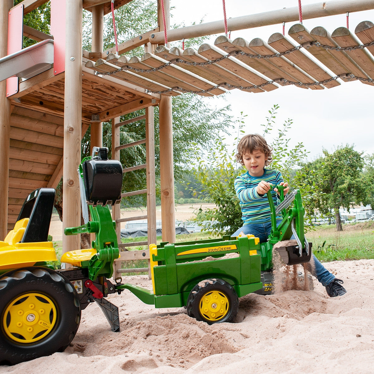Rolly Toys John Deere Ūkio Priekaba su Atsidarančiais Šonais