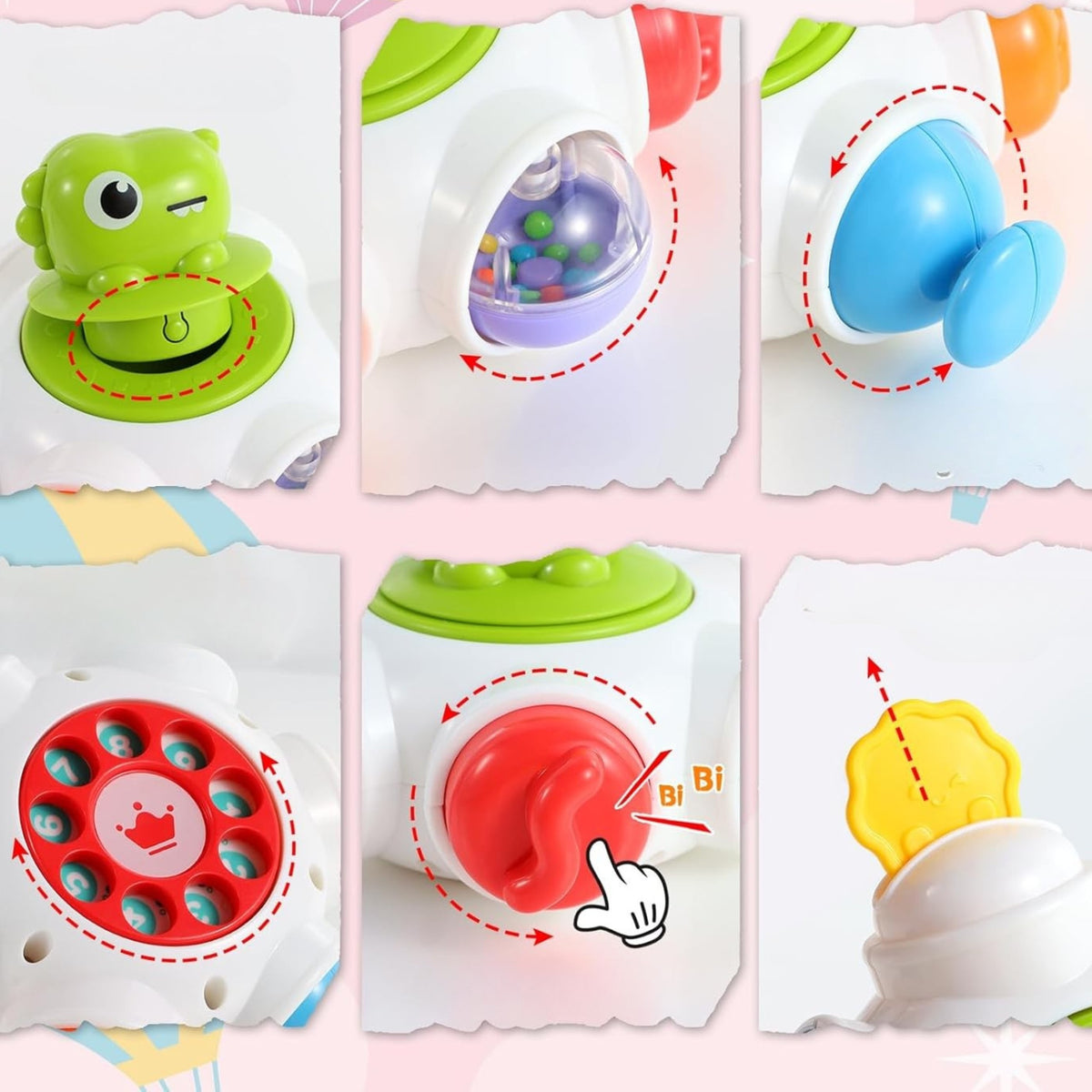 WOOPIE BABY Kosmoso Raketa Sensorinis Lavinamasis Kubas 6 in 1 – nuo 18 mėnesių