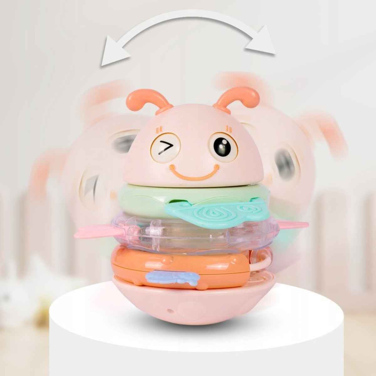 WOOPIE Bitutė Rožinė Nepargriaunama Sensorinė Žaislas 2in1
