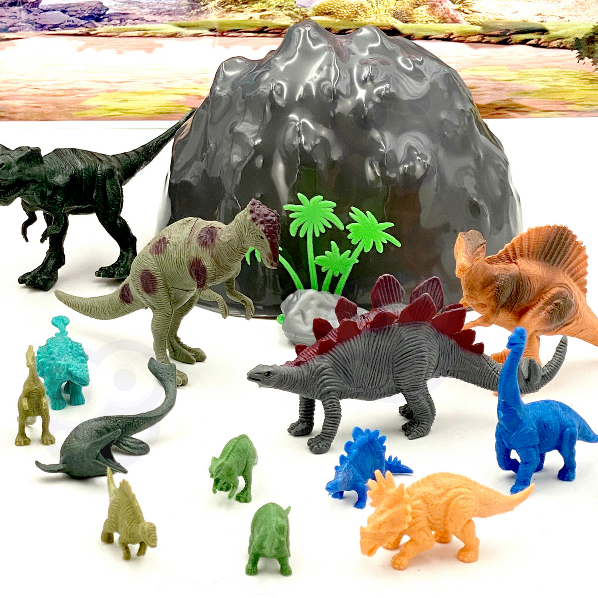 WOOPIE Dinozaurų figūrėlių rinkinys, 34 dalys