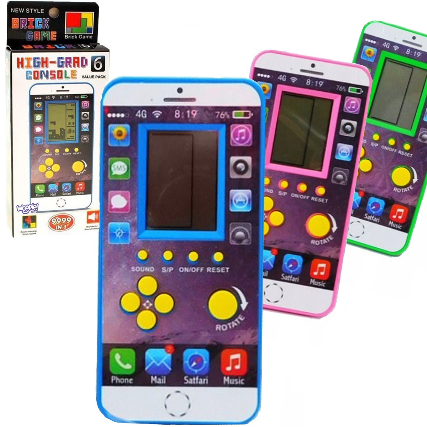 WOOPIE Elektroninis Mini „Tetris“ Žaidimas, Kišeninė Versija – pagrindinis vaizdas