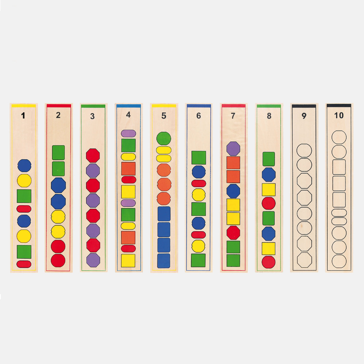 VIGA Mediniai Lavinamieji Karoliukai 104 vnt. Montessori Loginiai Raštai