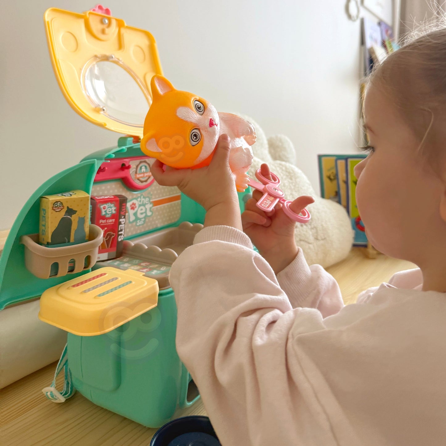 WOOPIE Kačiukas Nešiojamas Grožio Salonas 2in1 Kuprinėje (transportavimo dėžė) – vaizdas 5