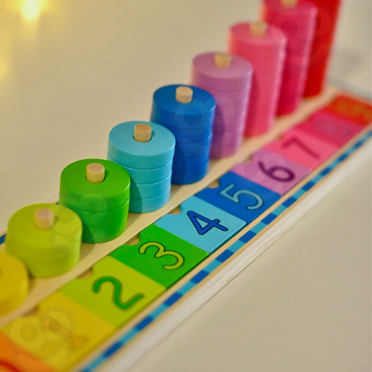 WOOPIE GREEN Medinė Montessori Skaičiavimo Dėlionė 56 vnt.