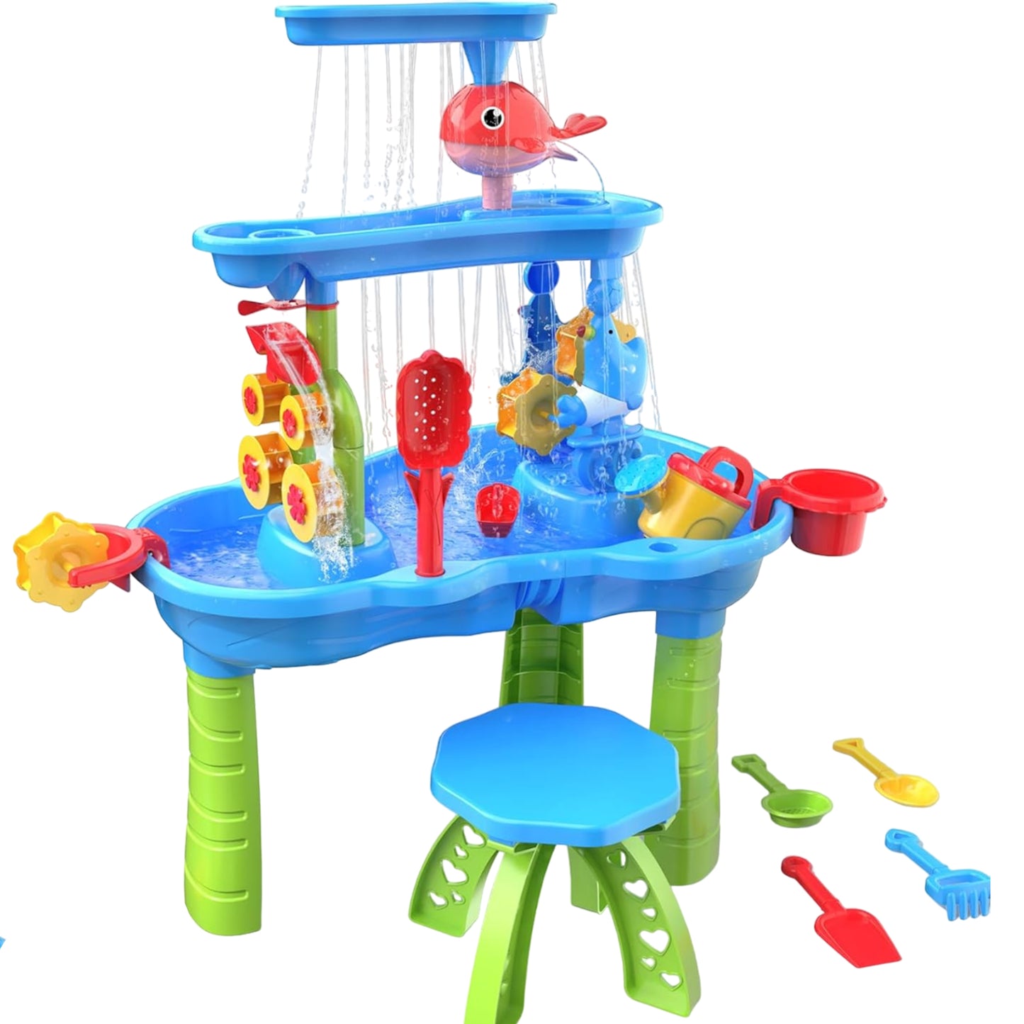 WOOPIE XL 3 lygių vandens ir smėlio stalas su priedais, 37 dalys – vaizdas 4