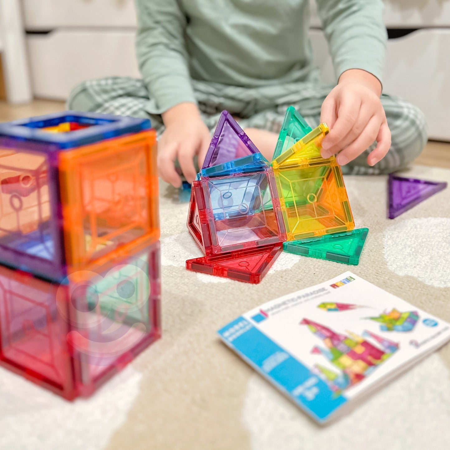 WOOPIE 3D Montessori Magnetiniai Konstruktoriaus Blokeliai Vaikams