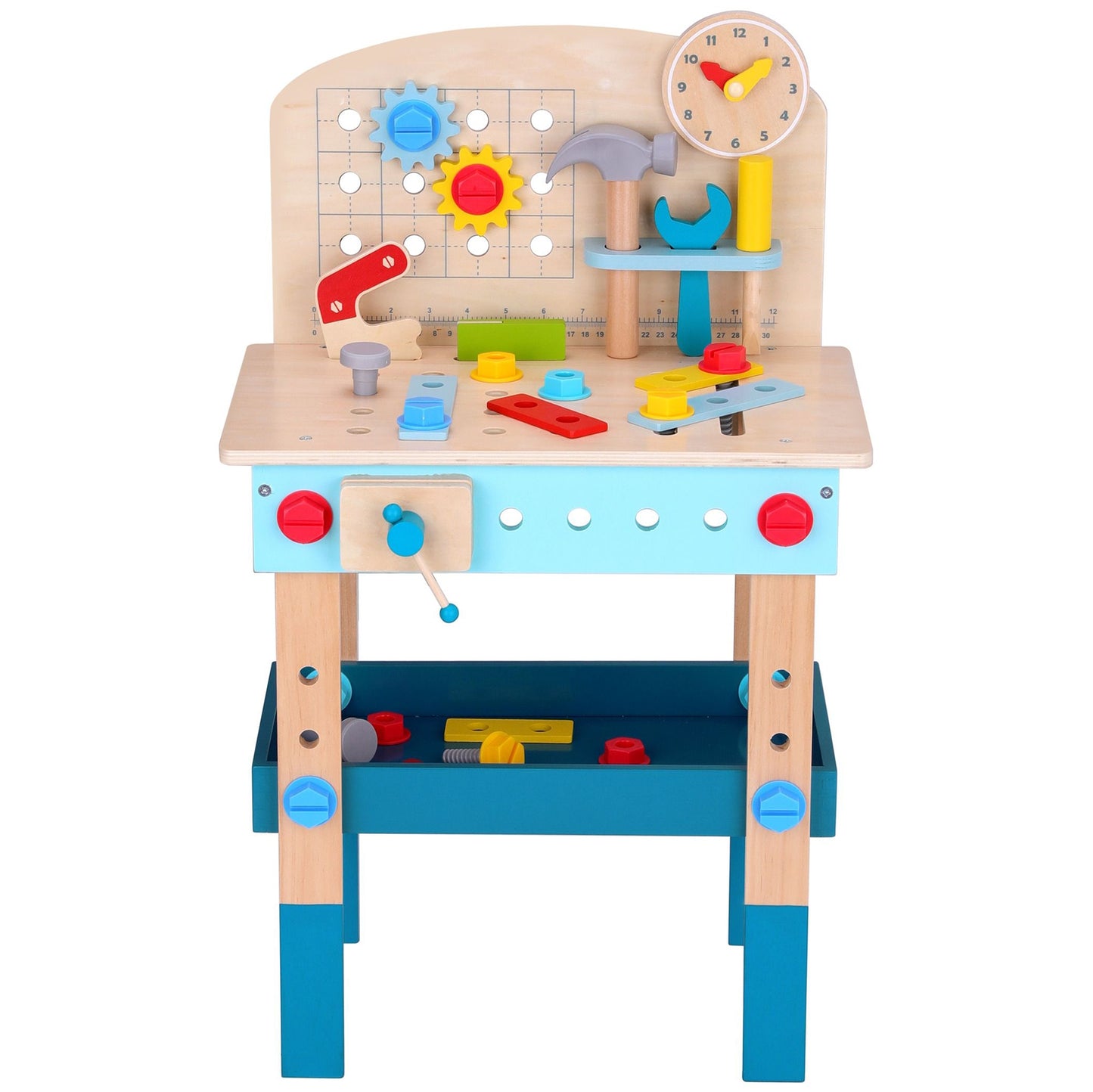 TOOKY TOY Medinis XL meistravimo stalas su 46 elementais – vaizdas 2