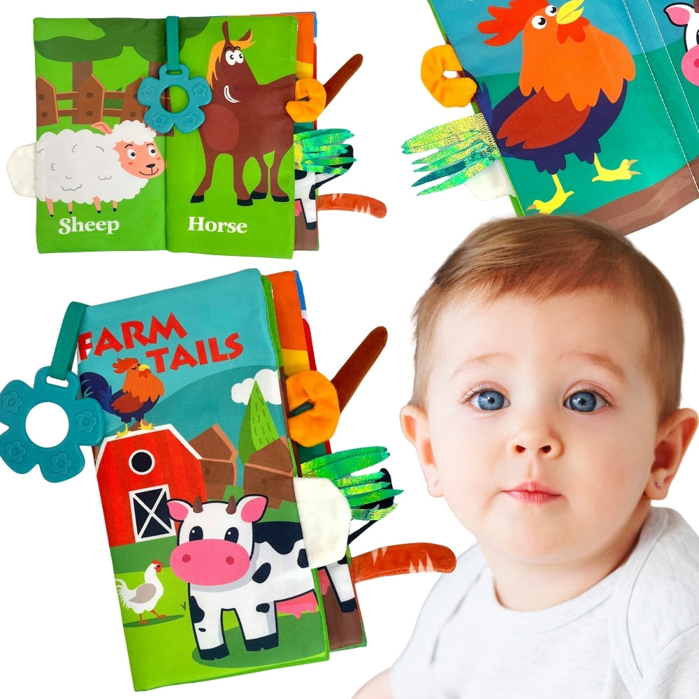 WOOPIE BABY medžiaginė knygelė su gyvūnų uodegėlėmis – pagrindinis vaizdas