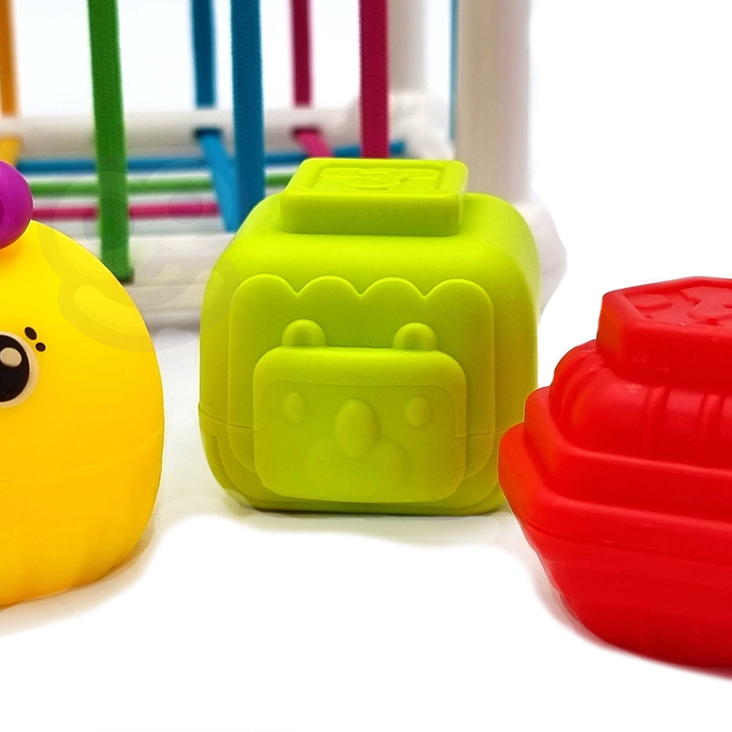 WOOPIE BABY Jutiminis Rūšiuoklis Kubas su Barškučiais Gyvūnai 7 vnt.