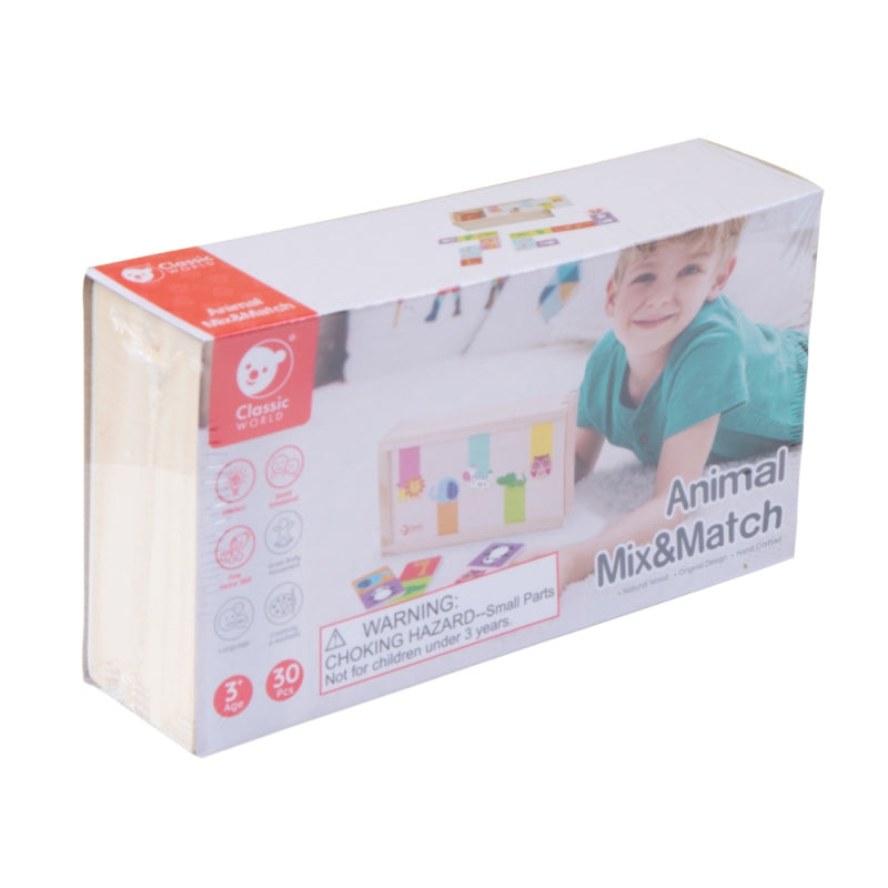 CLASSIC WORLD medinių dėlionių Domino žaidimas su gyvūnais – vaizdas 4