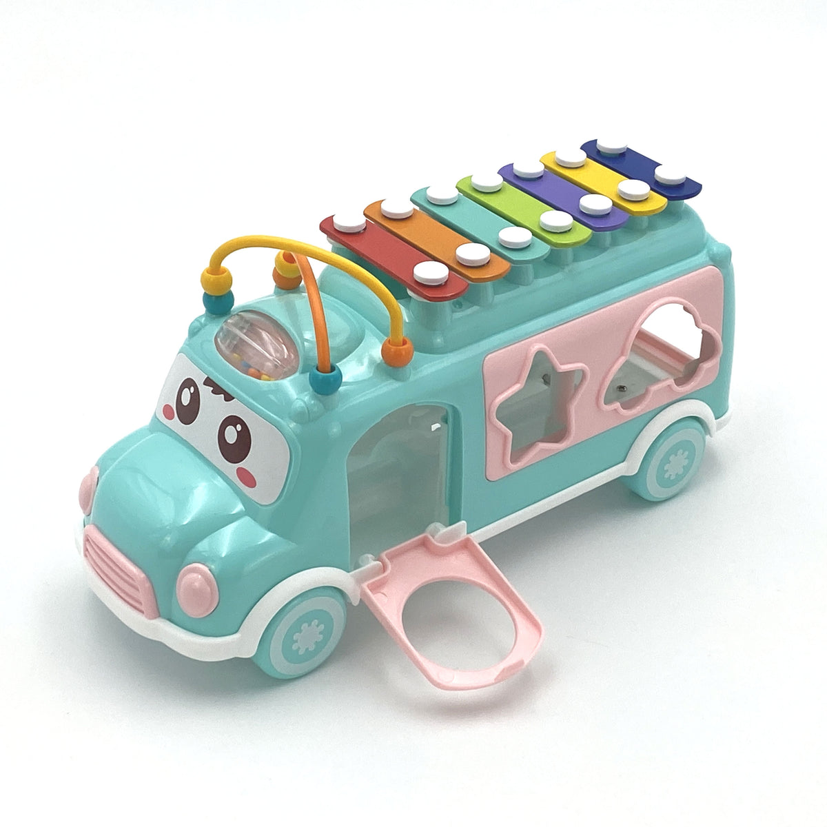 WOOPIE BABY Muzikinė mašinėlė rūšiuoklė su cimbolais, žalia