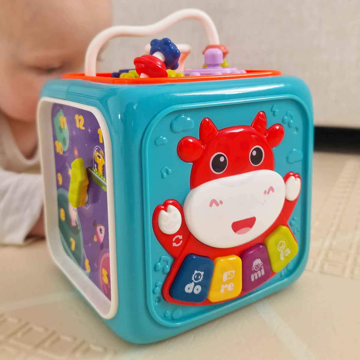 WOOPIE BABY Sensorinis Kubas 6in1 Montessori Rūšiuoklis Kūdikiams