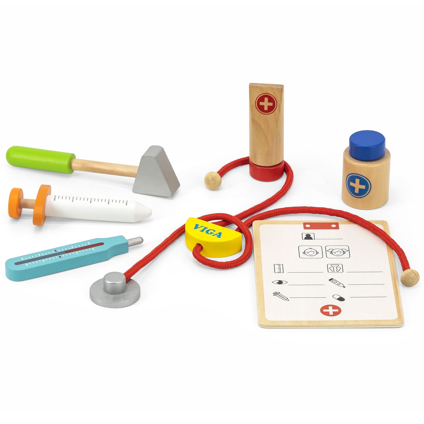 VIGA Medinis mažojo gydytojo rinkinys lagamine – vaizdas 2