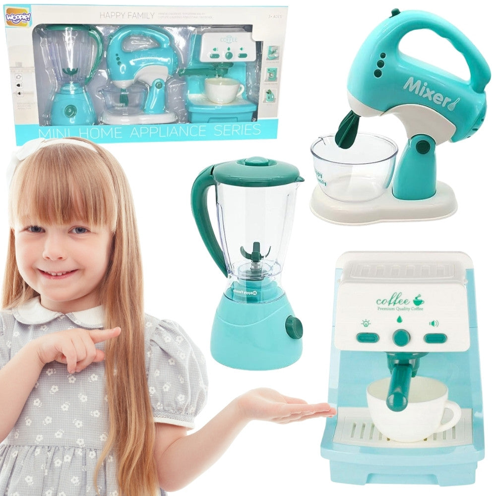 WOOPIE 3-in-1 Virtuvės Prietaisų Rinkinys: Kavos Aparatas, Mikseris, Blenderis