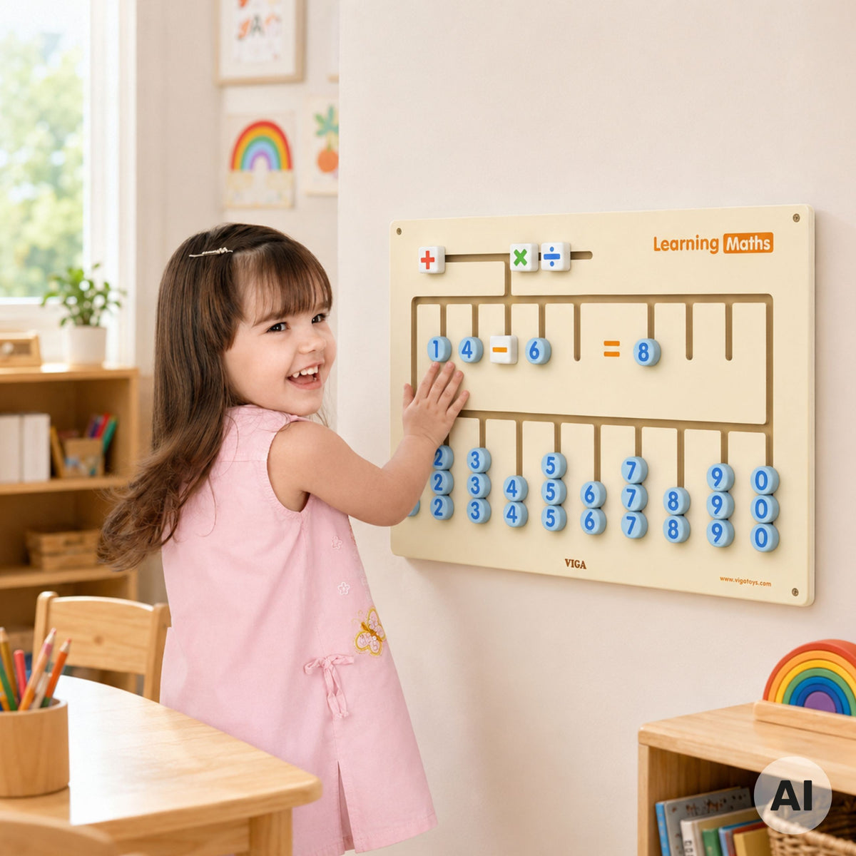 VIGA Sensorinė Lenta Skaičiavimui su FSC Montessori Sertifikatu
