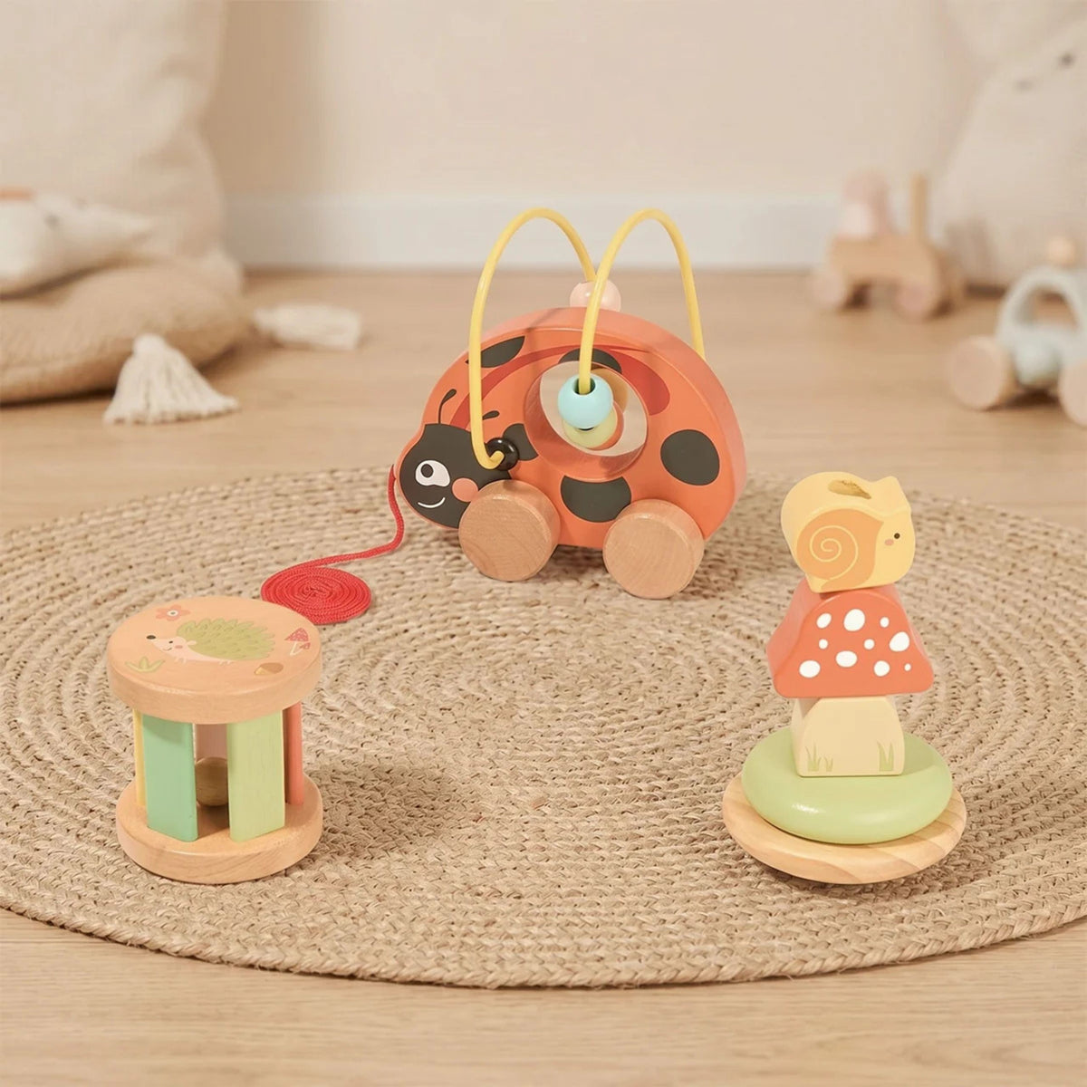 TOOKY TOY Boružėlė 3in1 Medinis Lavinamasis Rinkinys