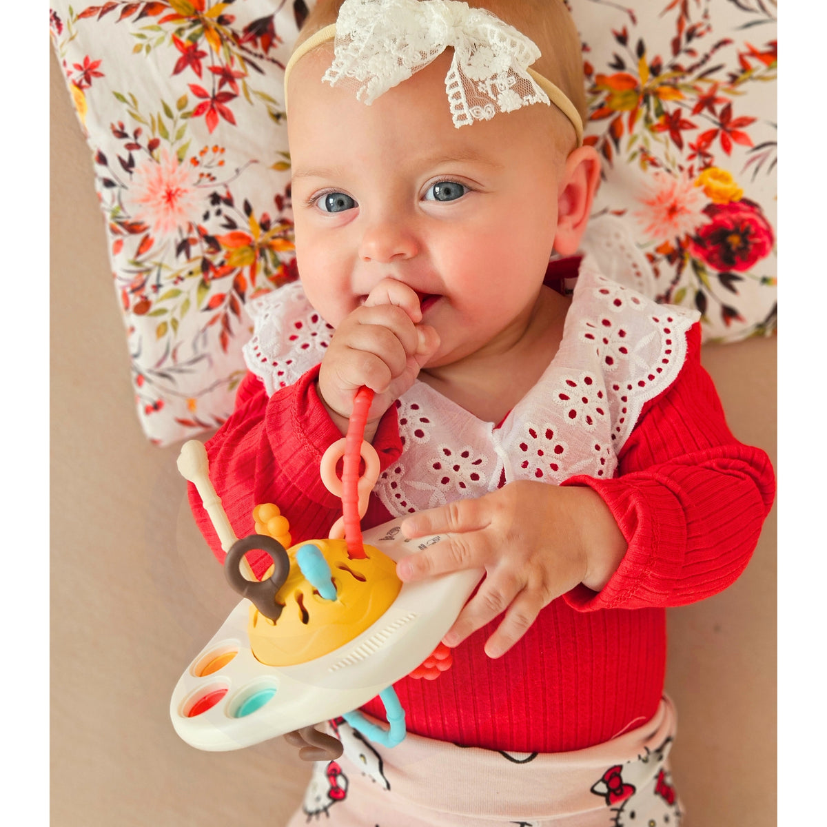 WOOPIE BABY Montessori Sensorinis NSO Kramtukas ir Barškutis