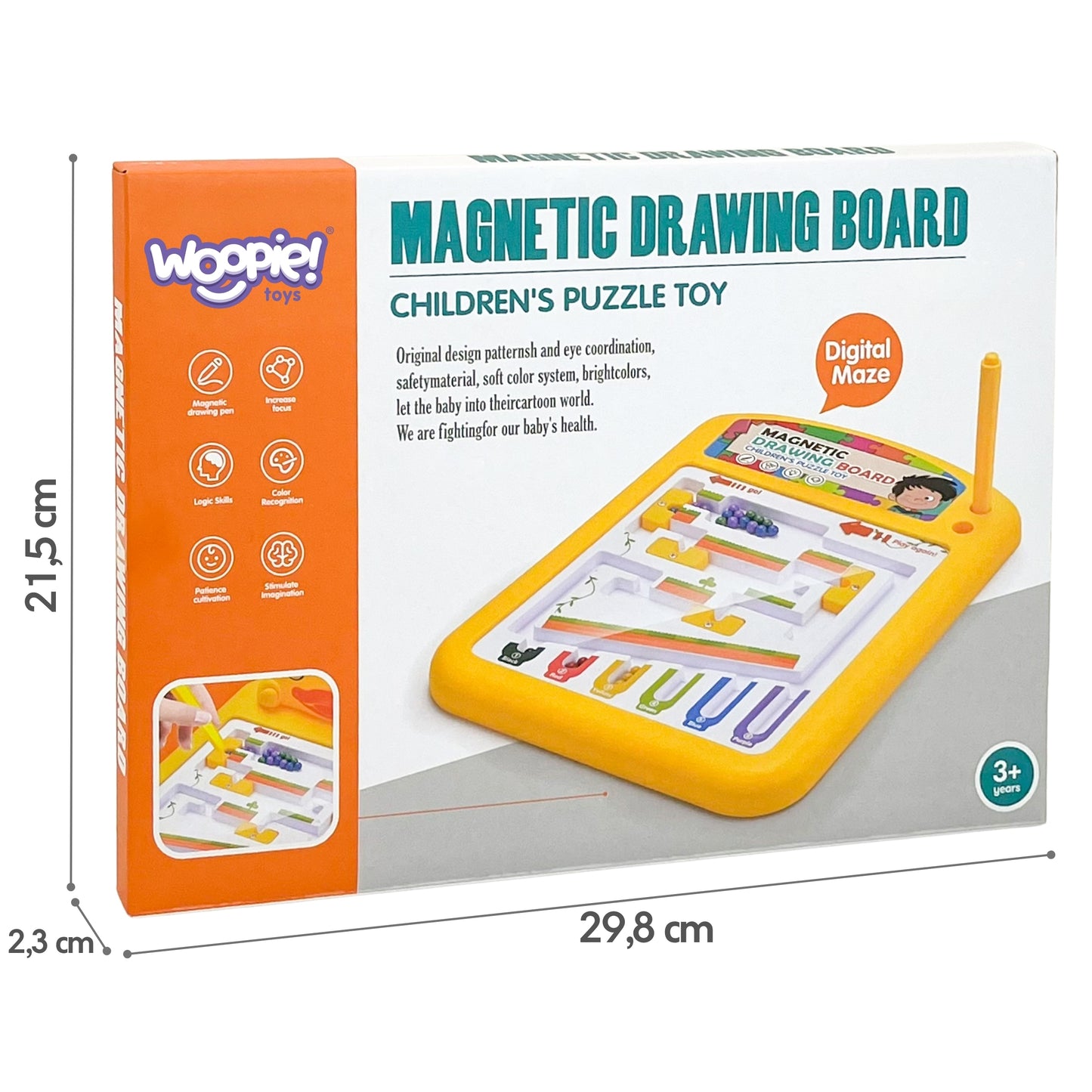 WOOPIE Magnetinė piešimo lenta Montessori – vaizdas 5