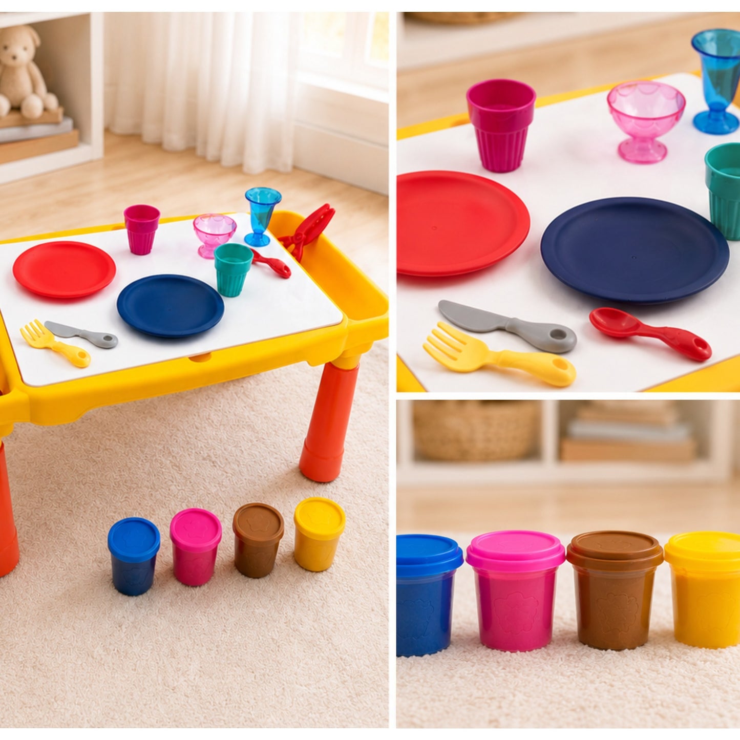 WOOPIE Plastilino Staliukas su Laikymo Vieta 40 dalių rinkinys