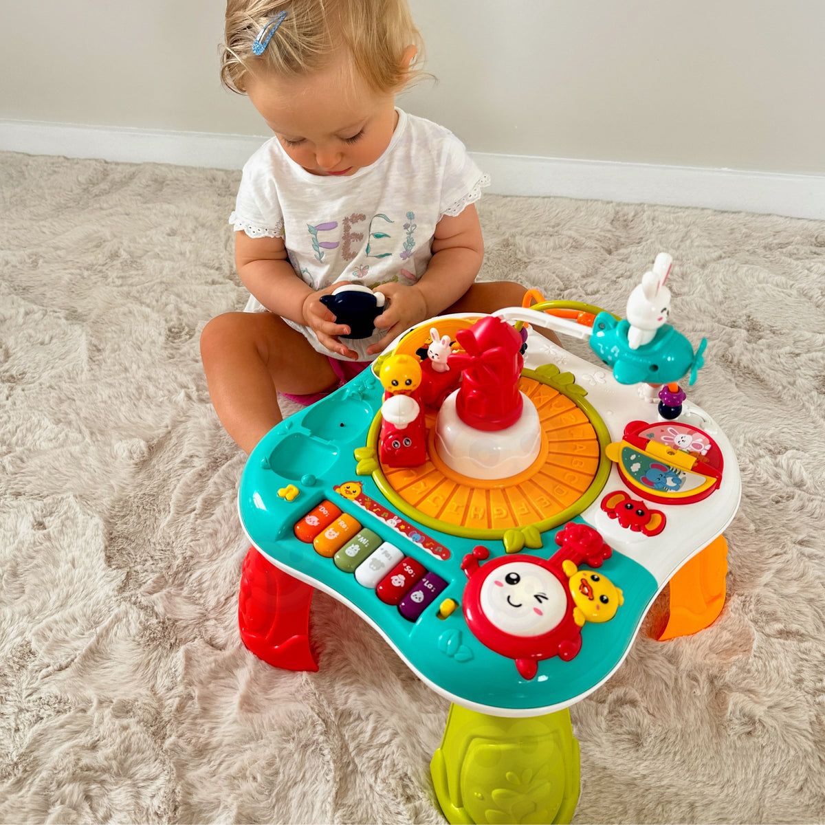 WOOPIE BABY 2in1 interaktyvus edukacinis staliukas su pianinu
