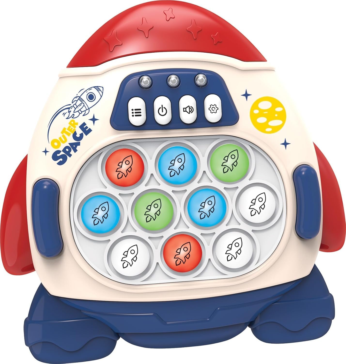 WOOPIE Elektroninis POP IT Įgūdžių Žaidimas „Raketa“ – vaizdas 2