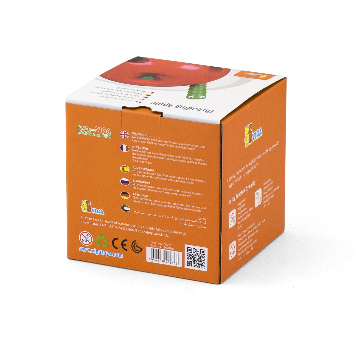 VIGA Medinė Perpynimo Labirintas „Voriukas Obuolyje“ – Montessori Edukacinis Žaislas – vaizdas 4