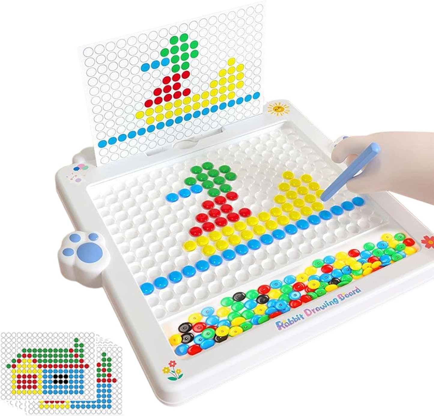 WOOPIE Montessori MagPad magnetinė piešimo lenta vaikams (Kiškis) – vaizdas 10