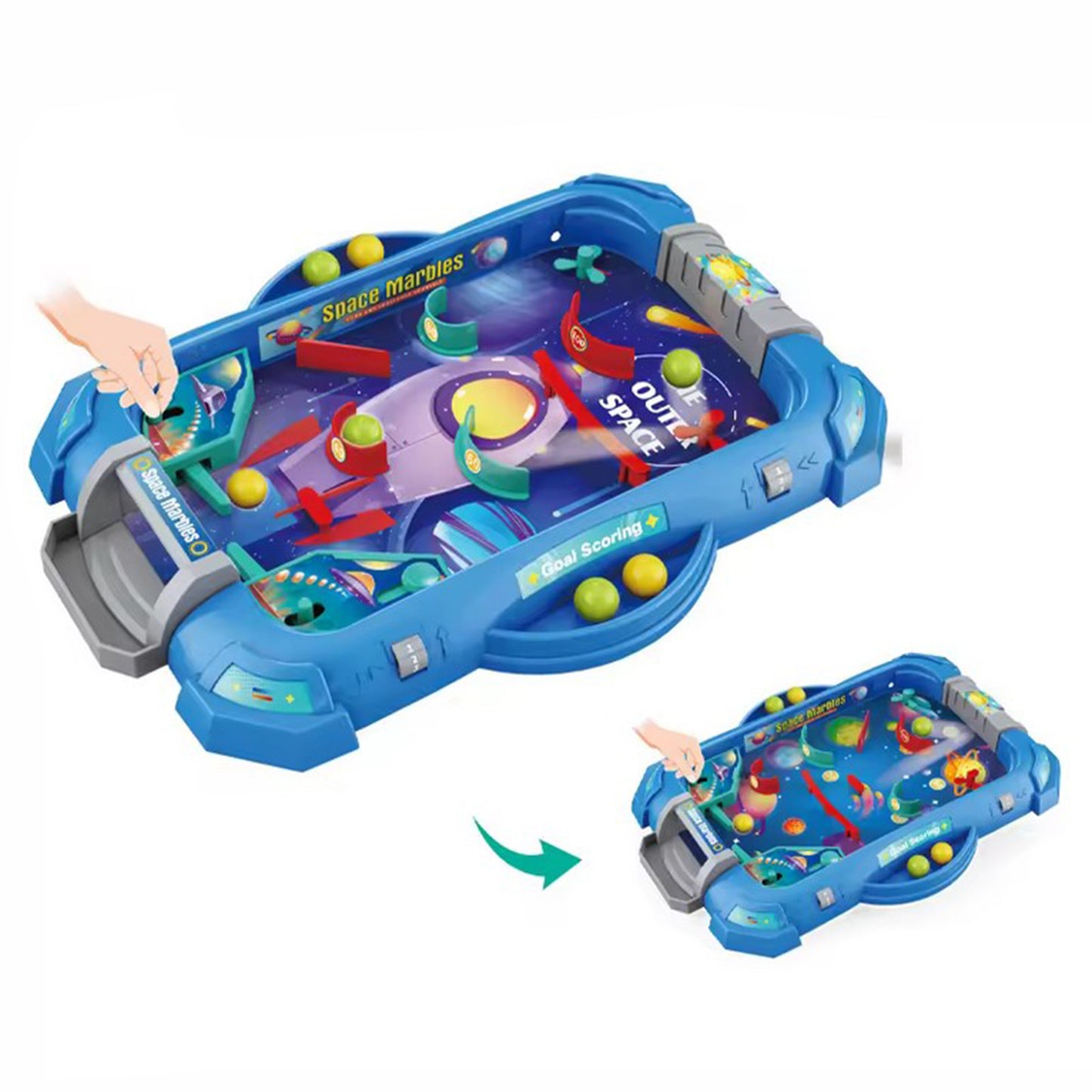 WOOPIE Stalo žaidimas (Flipper) „Kosminė žaidynė“ 2in1 – pagrindinis vaizdas