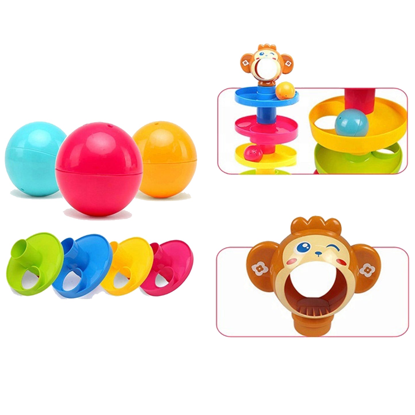 WOOPIE BABY Rutuliukų trasa „Kulodrom“ – spiralinis rinkinys su 3 kamuoliukais – vaizdas 7