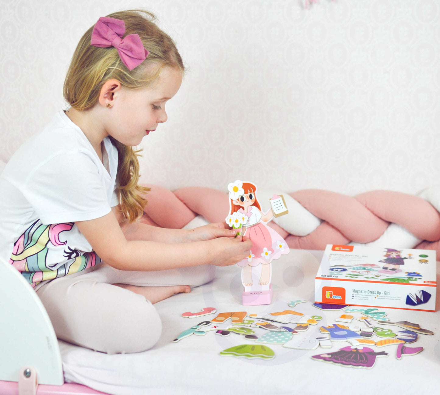 VIGA Medinė magnetinė lavinamoji dėlionė – Aprengimo rinkinys – vaizdas 3