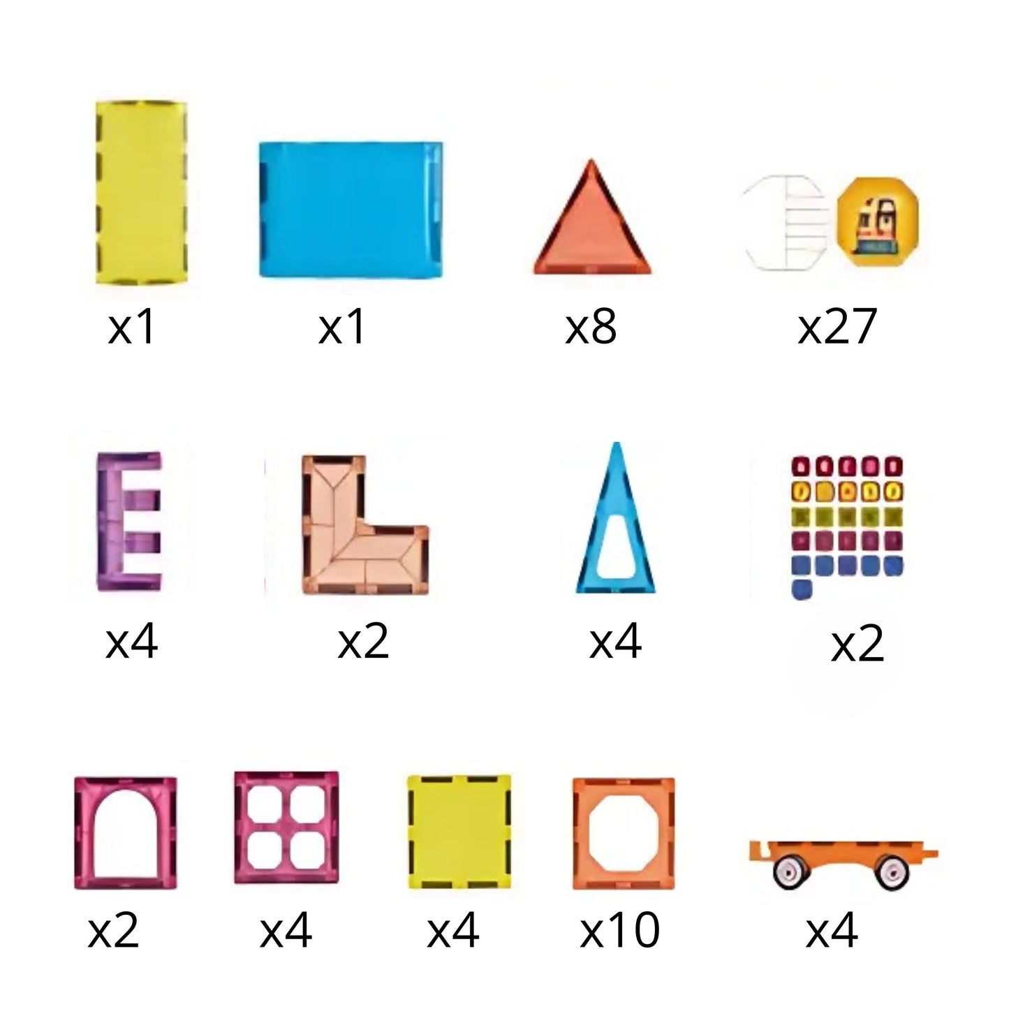 WOOPIE Magnetiniai 3D Blokeliai Traukinys 71 vnt.