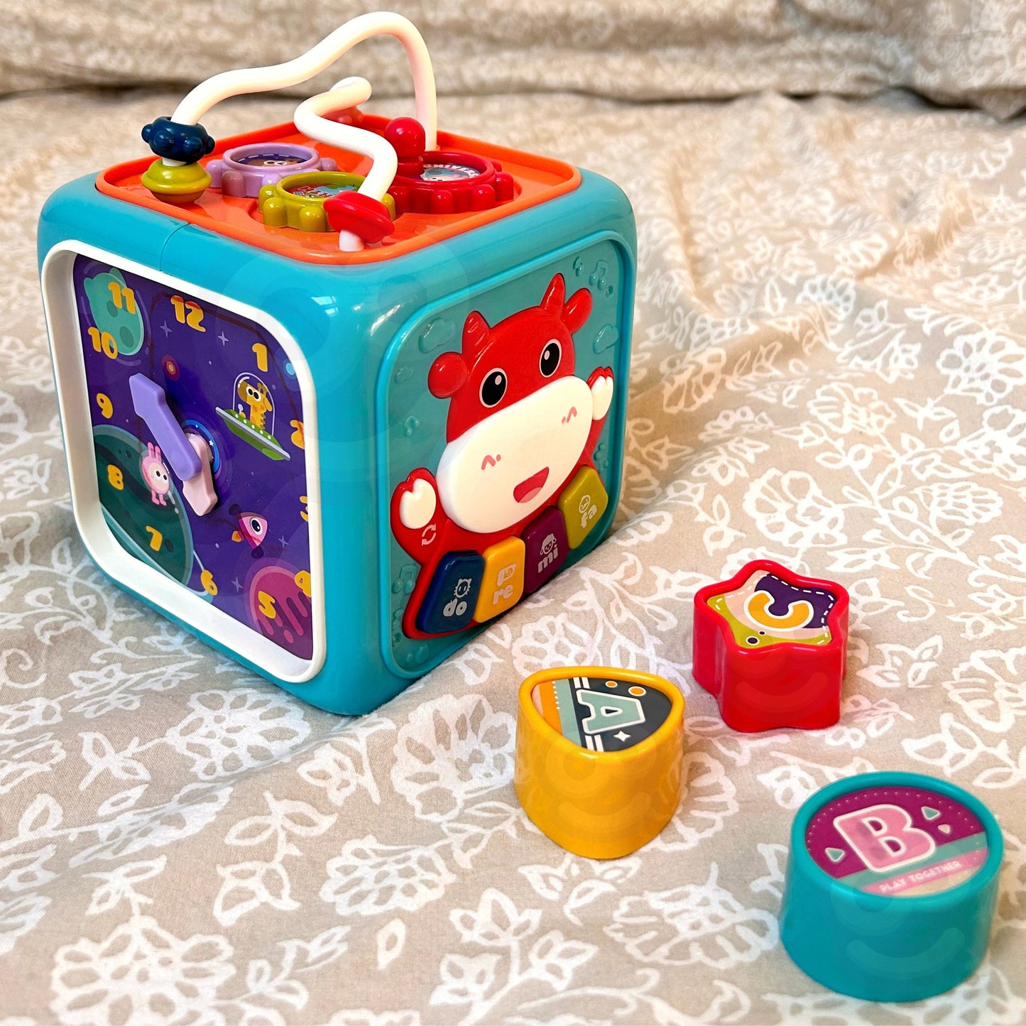WOOPIE BABY Jutiminis Montessori Kubas Rūšiuoklis 6in1 Kūdikiams nuo 6 mėn