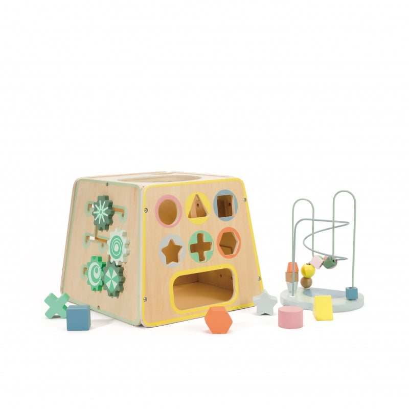 CLASSIC WORLD Medinis sensorinis edukacinis kubas 6in1 – vaizdas 3