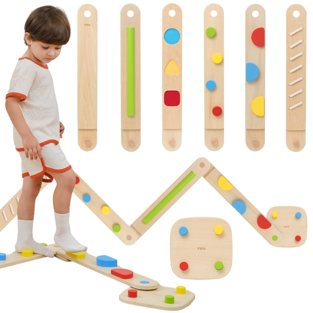 VIGA Medinė modulinė balanso lenta (sensorinis takas) – pagrindinis vaizdas