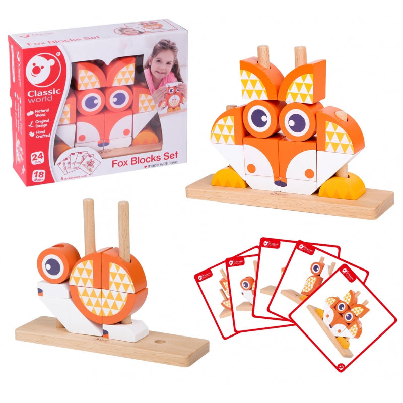 Classic World kūrybiniai mediniai 3D erdviniai blokai – pagrindinis vaizdas