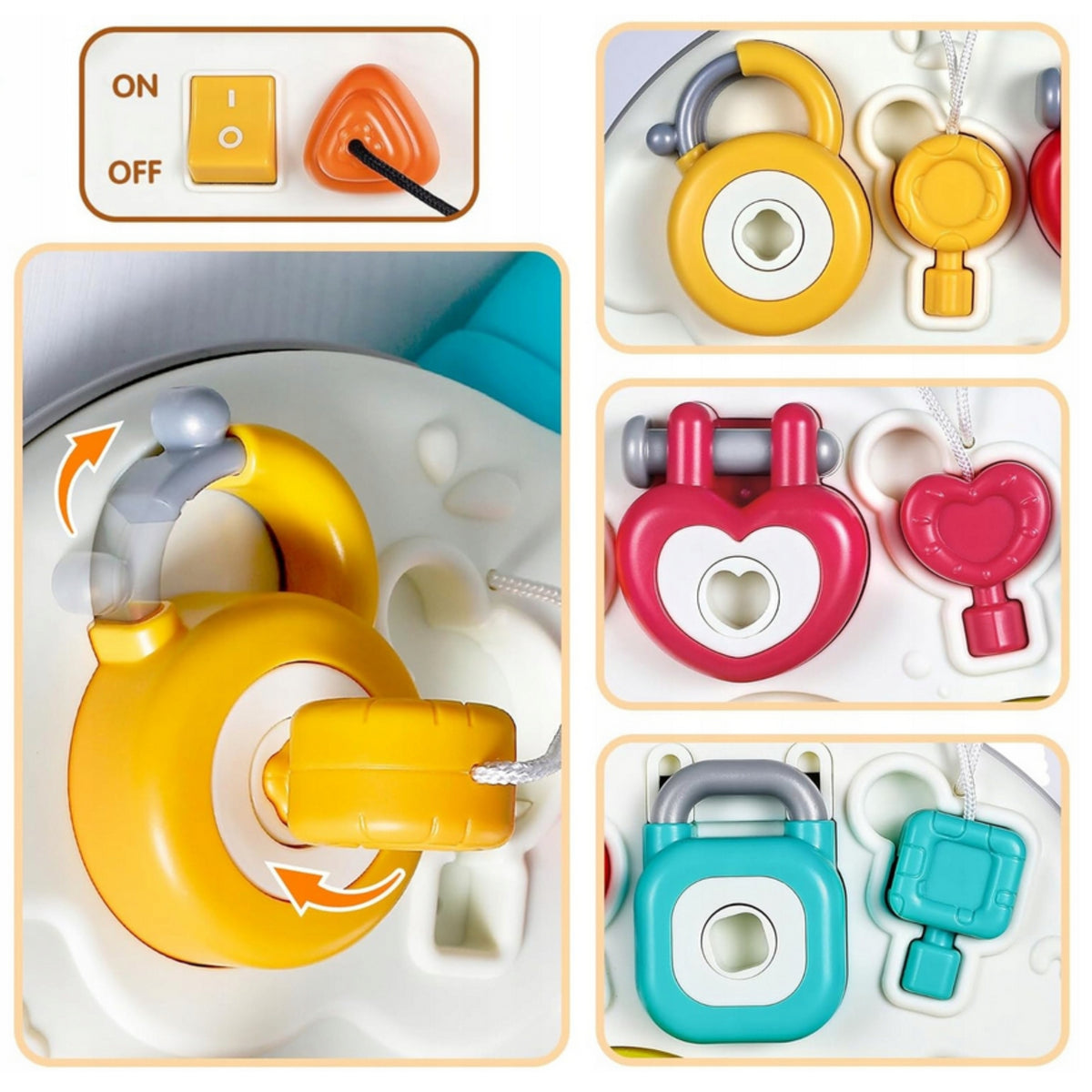 WOOPIE Baby Montessori Lavinamoji Manipuliacinė Lenta Kūdikiams 1+